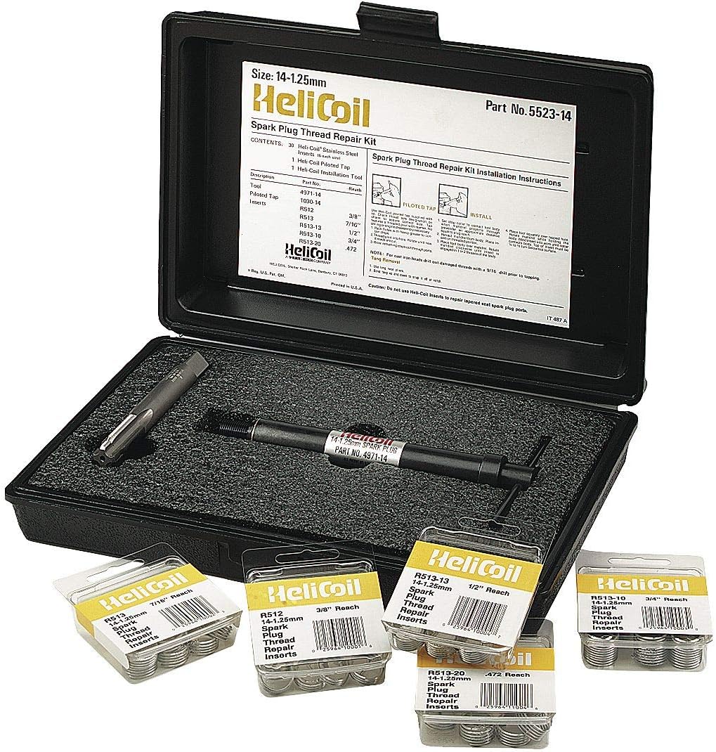 Helicoil Spark Plug Hole Kit, Thread Size 14-1.25MM (5523-14)