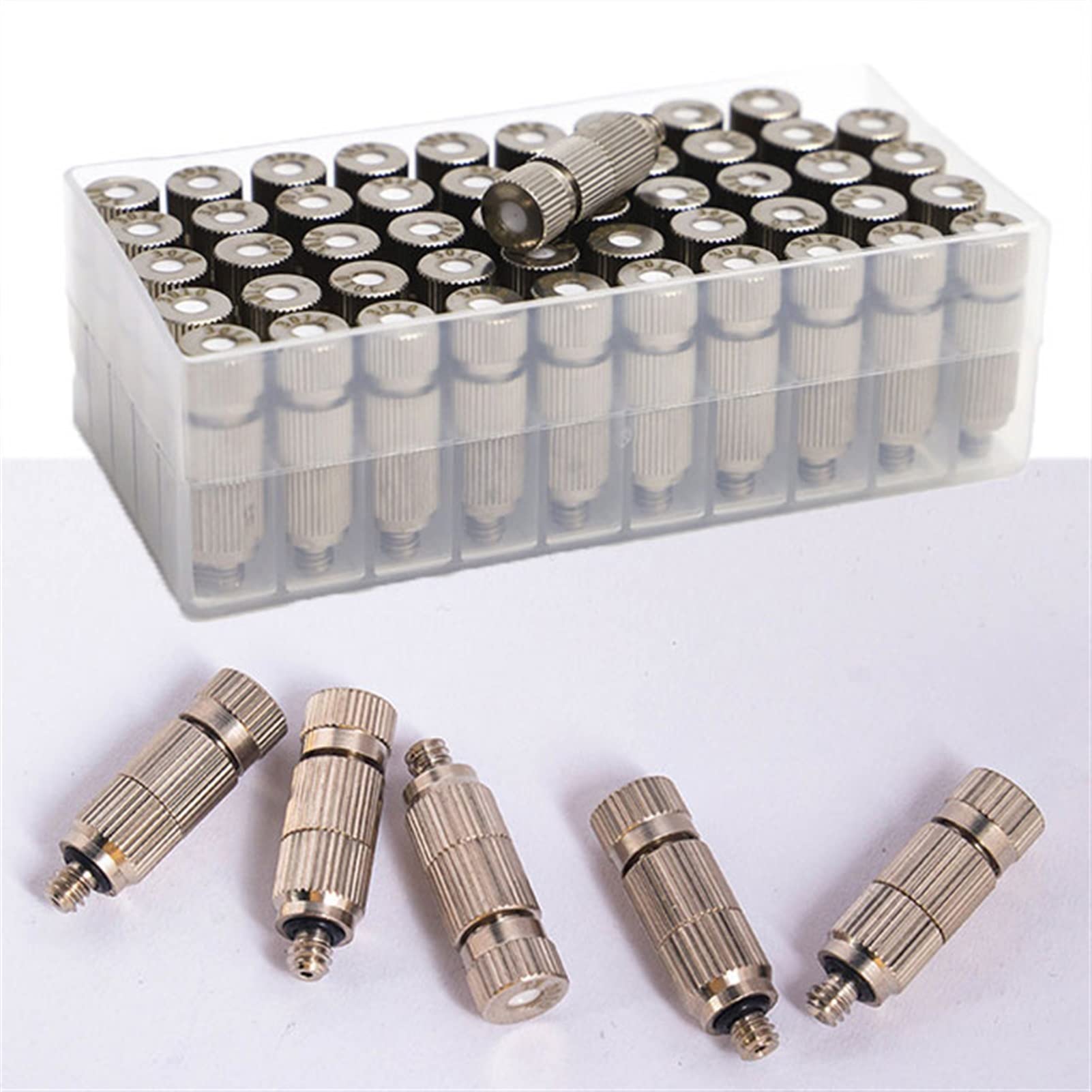 MGNSJGYXN Brass Mister Nozzles， 80PCS Brass Misting Nozzles Heads High Pressure Mister Nozzles, 0.004-0.035" Orifice(0.4mm)