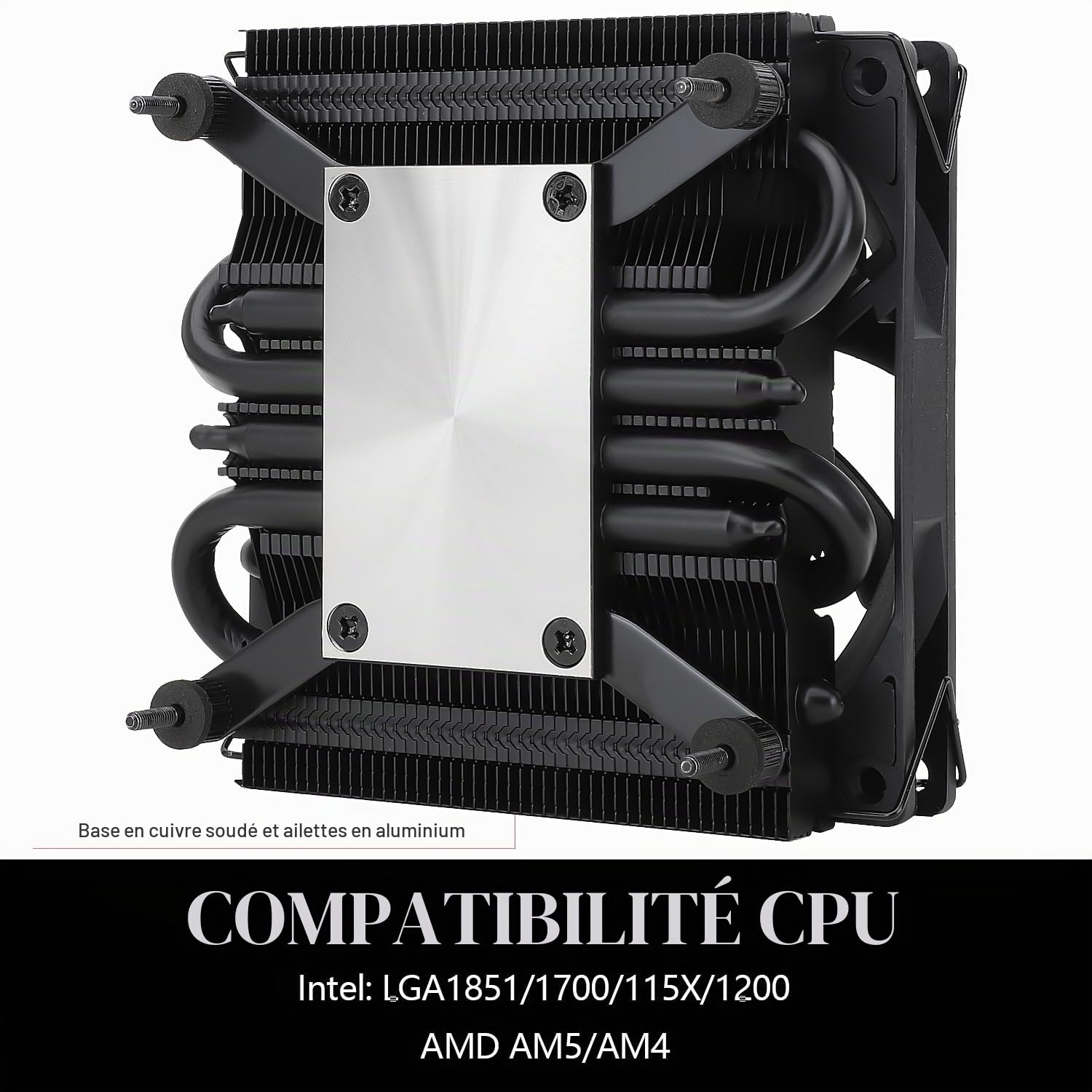 TR AXP90-X36 BLACK Low Profile refroidisseur d'air pour CPU, hauteur 36mm, ventilateur PWM TL-9015B Slim, technologie AGHP, pour AMD AM4/Intel 1150/1151/1155/1156/1200(AXP90 X36 BLACK)