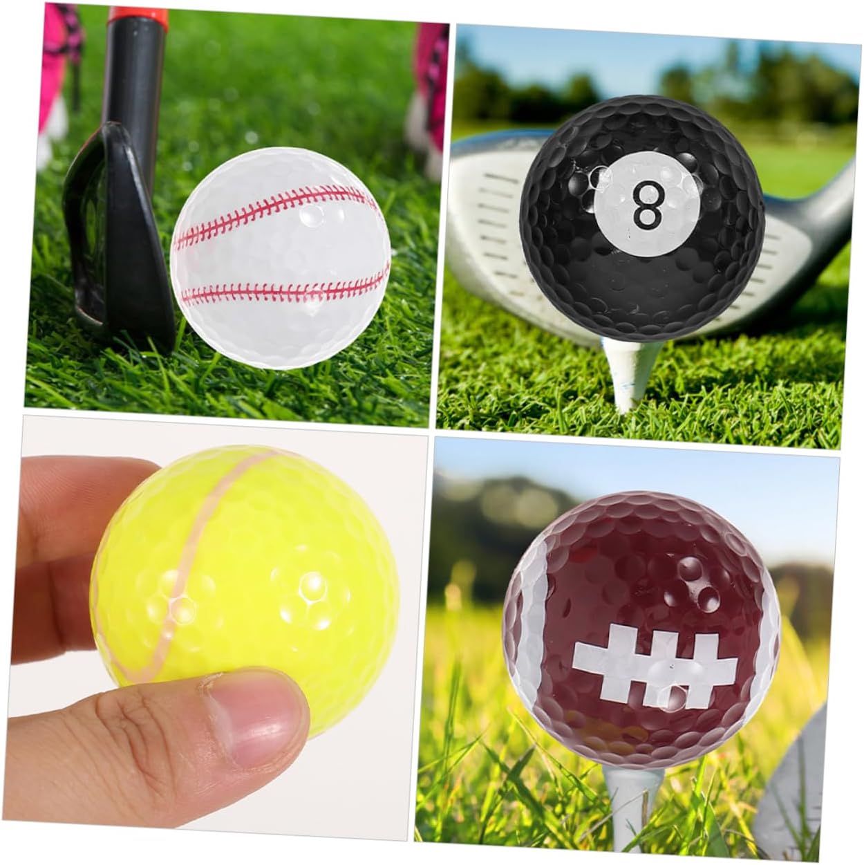 Kisangel 12pcs Golf Balls Bulk Golf Balls for Men Women Novelty Set Training Practice Kit