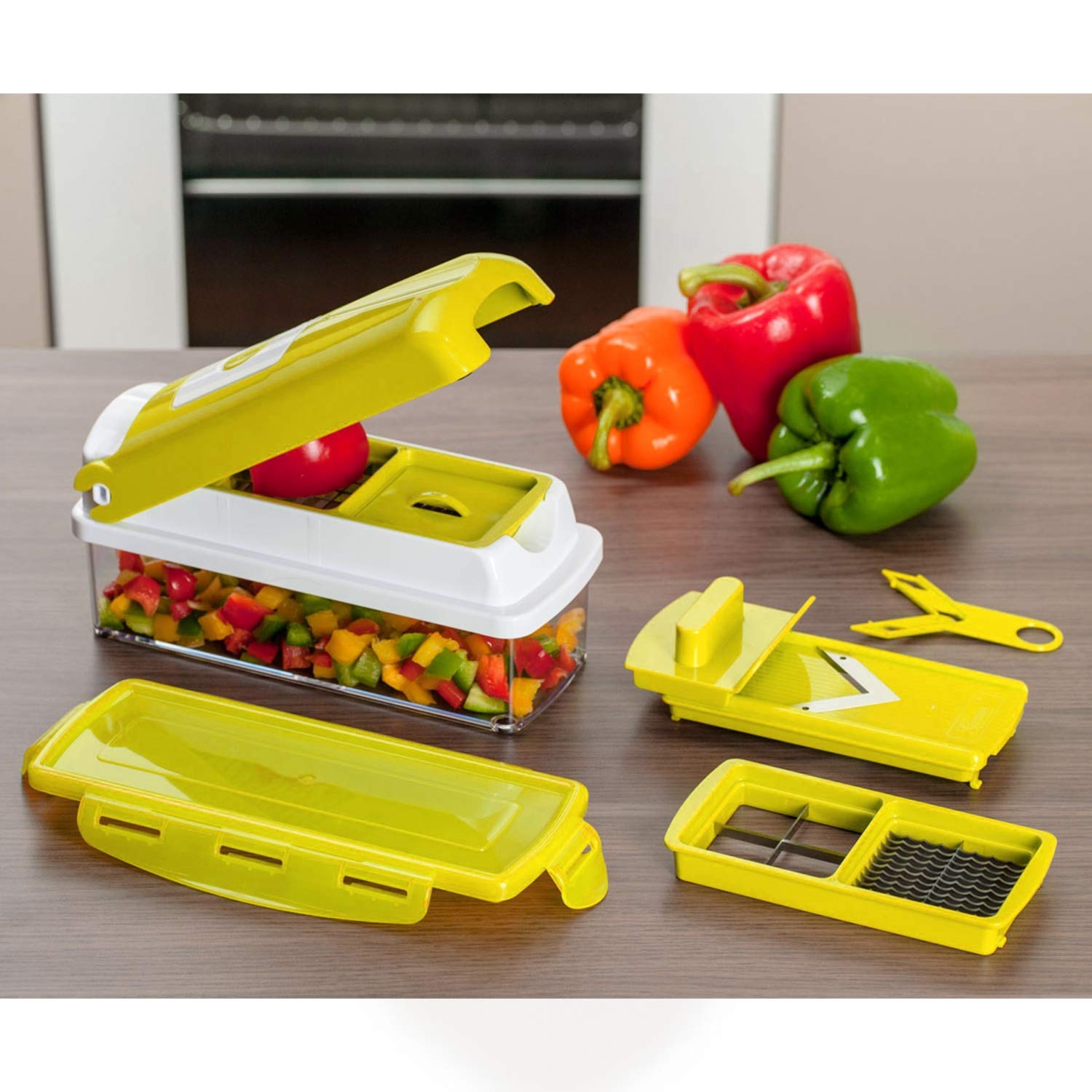 Genius Nicer Dicer Chef Fruitsnijder, groentesnijder, uiensnijder, hakmolen, groenteschaaf, mandoline, groen