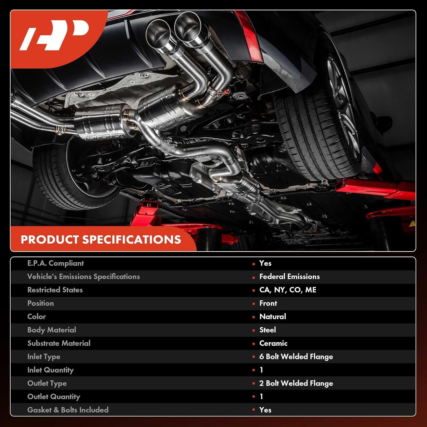 A-Premium Exhaust Manifold Catalytic Converter W/Gasket Kit Direct-Fit Compatible with Honda Civic & Acura EL 2001-2005 L4 1.7L, Front Side - EPA Compliant