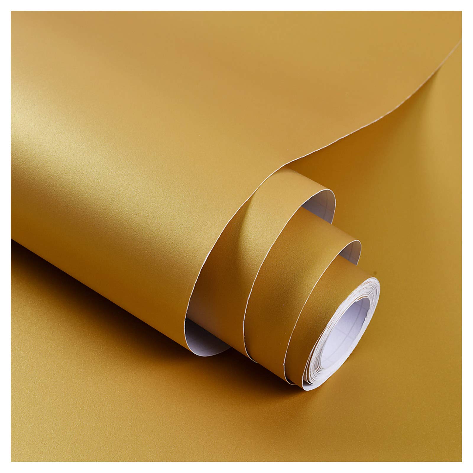 Papel de Aluminio Autoadhesivo Oro Esmerilado 0.6x20m para Azulejos de Cocina y Vinilo Protector