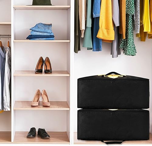 Miniatura 5 de DOMIKING Bolsa de almacenamiento para ropa debajo de la cama diseño de flor de lis tamaño grande etiqueta 1 con cremallera 2 276 x 197 x 11 pulgadas