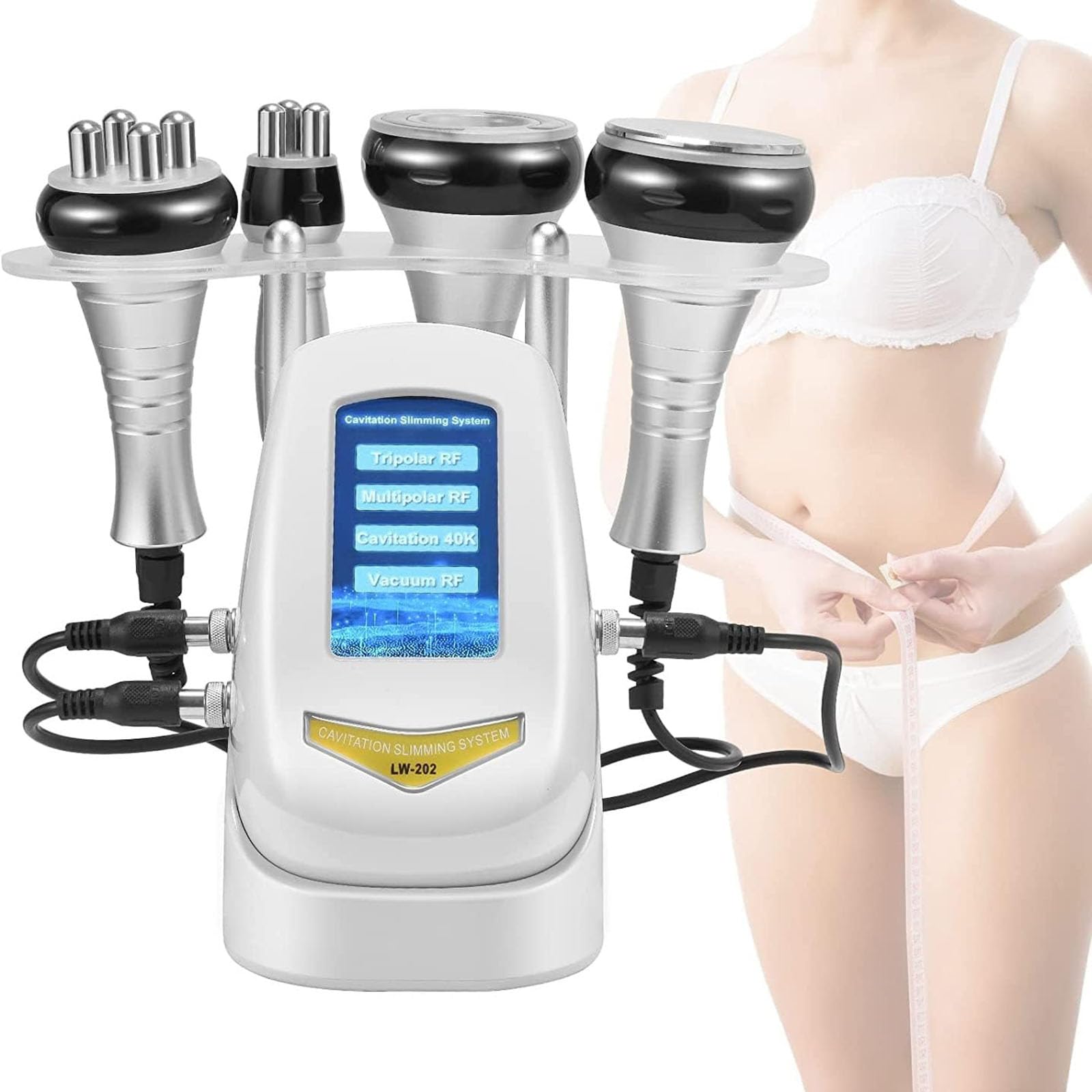 Macchina per cavitazione 4 in 1, dispositivo per scolpire il corpo, macchina di bellezza facciale per la cura della pelle, rassodante della pelle, massaggiatore per lifting del viso, per braccia, vita