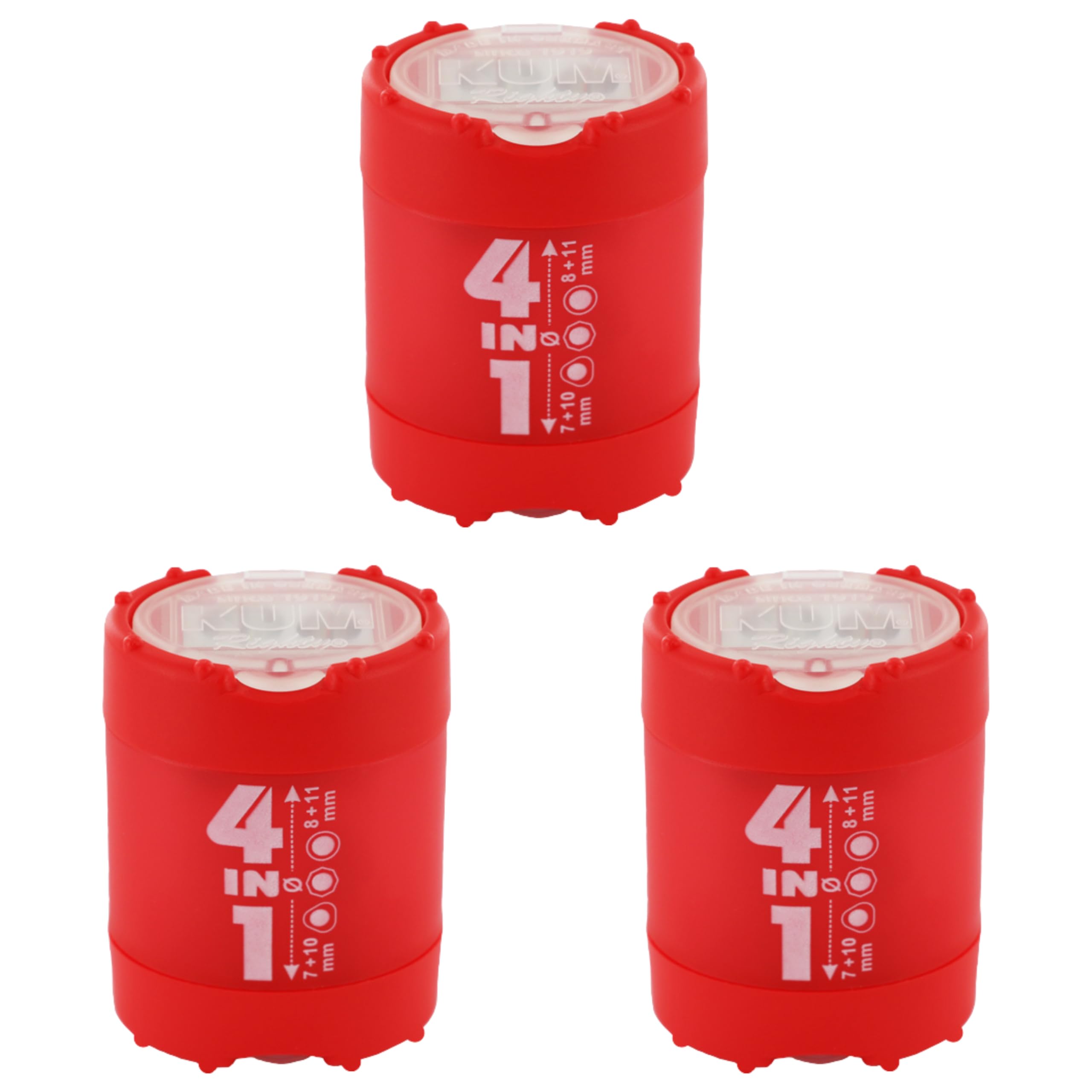KUM AZ102.83.16-R 4-in-1 Pencil Sharpener with Container, Red, Multi-Pack, Container Sharpener