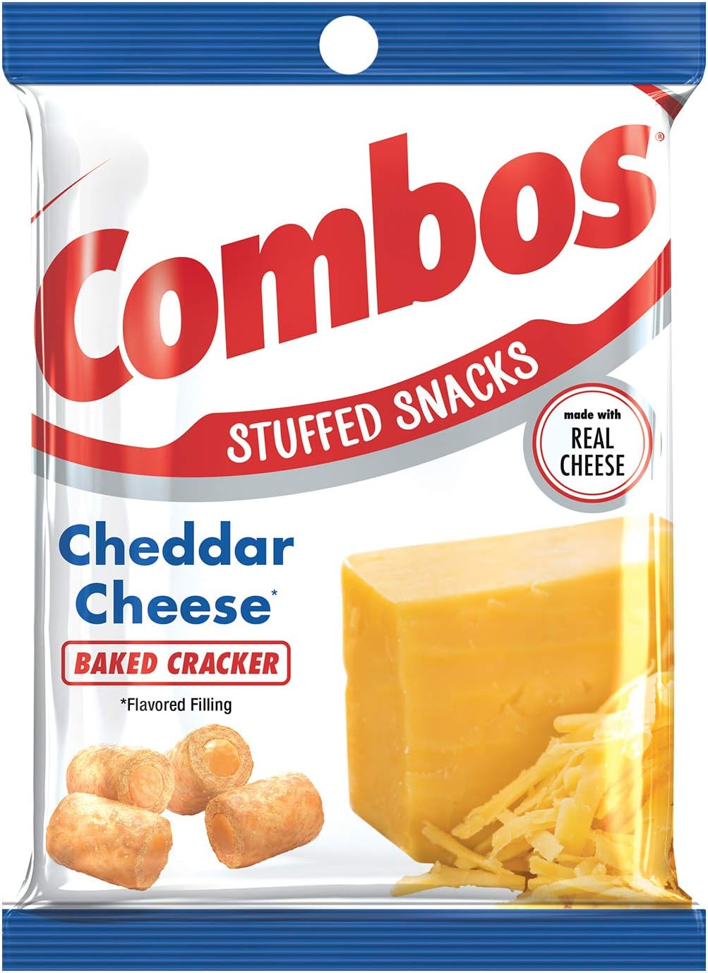 COMBOS Cheddar Cheese Cracker Baked Snacks 6.3-Ounce Bag
