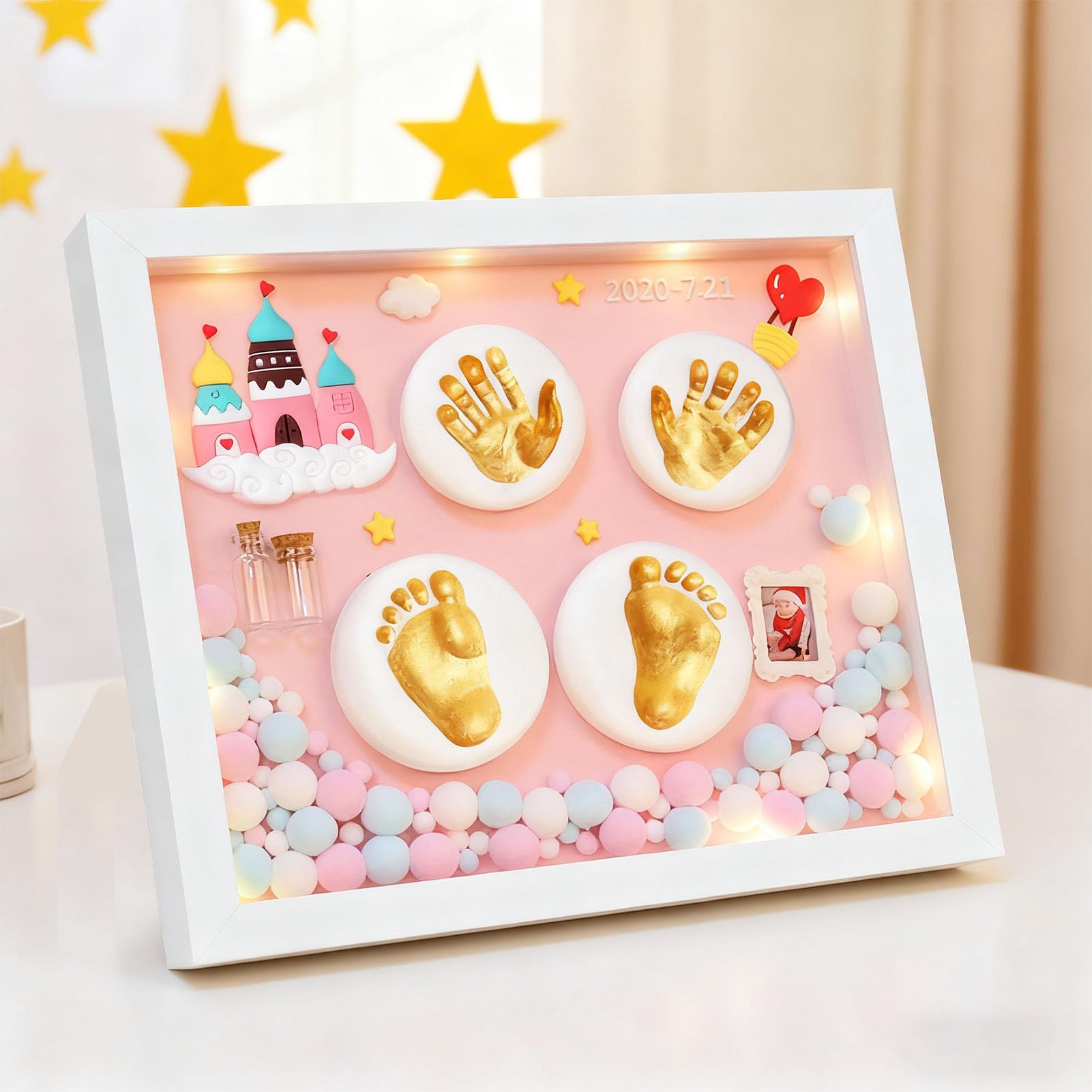 Baby - Handabdruck - Fu ß Abdruck - Maker - Set klarer Abdruck (Typ 2)
