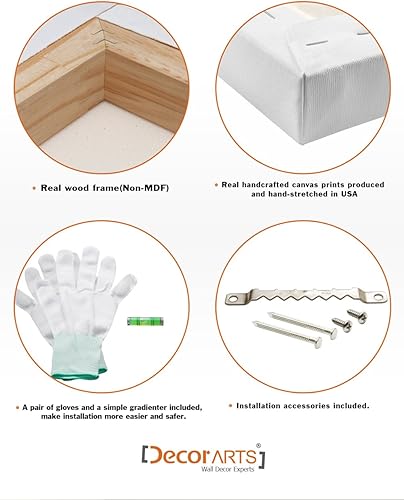 Vista 402 de DECORARTS - Almond Blossom Tree - Vincent Van Gogh Art Reproduction. Giclee Canvas Prints Wall Art for Home Decor 30x24