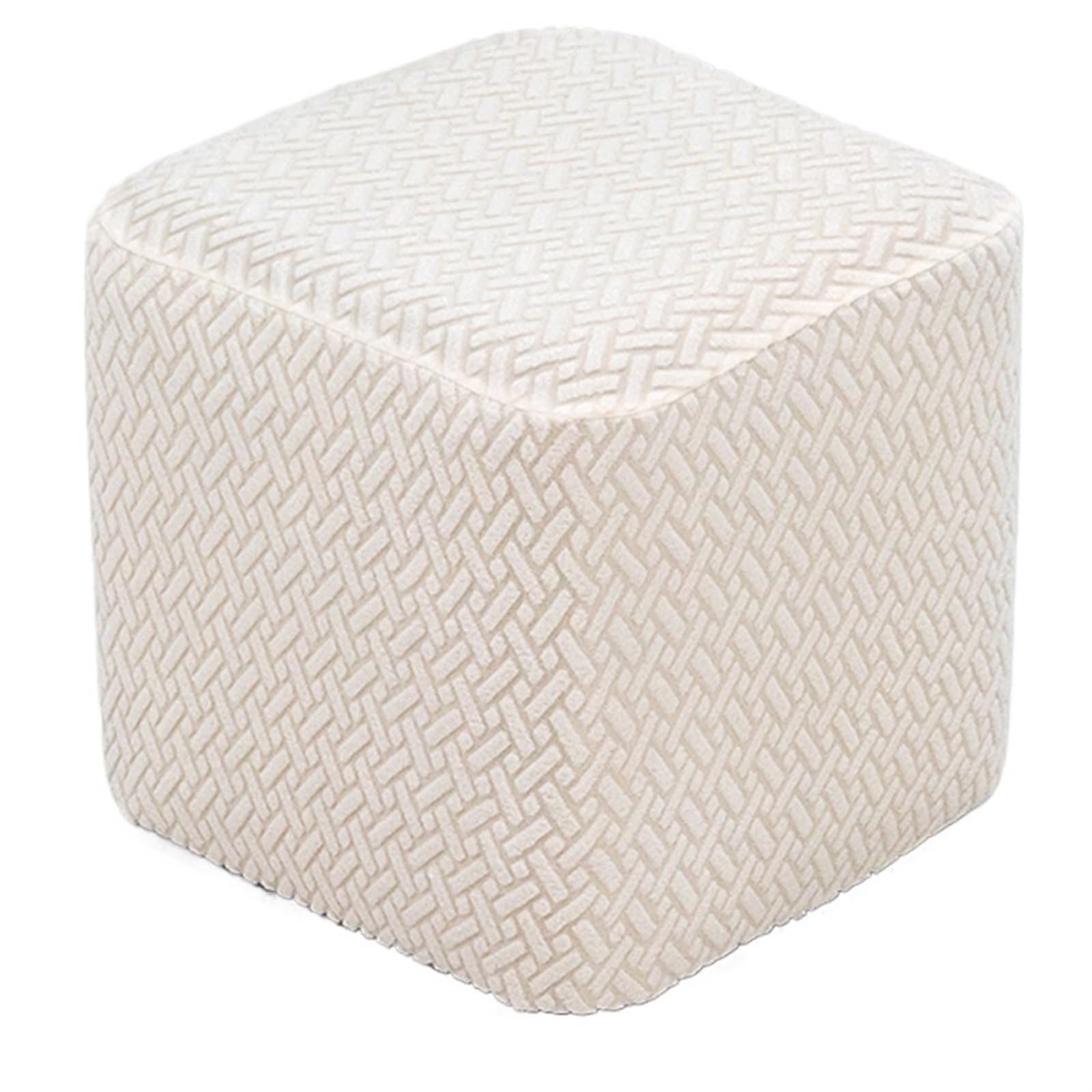 YXINAER Foot Stool Cover Elastic Ottoman Cover Round Square Footstool Covers Footrest Protector for Furniture (without stool)(07)