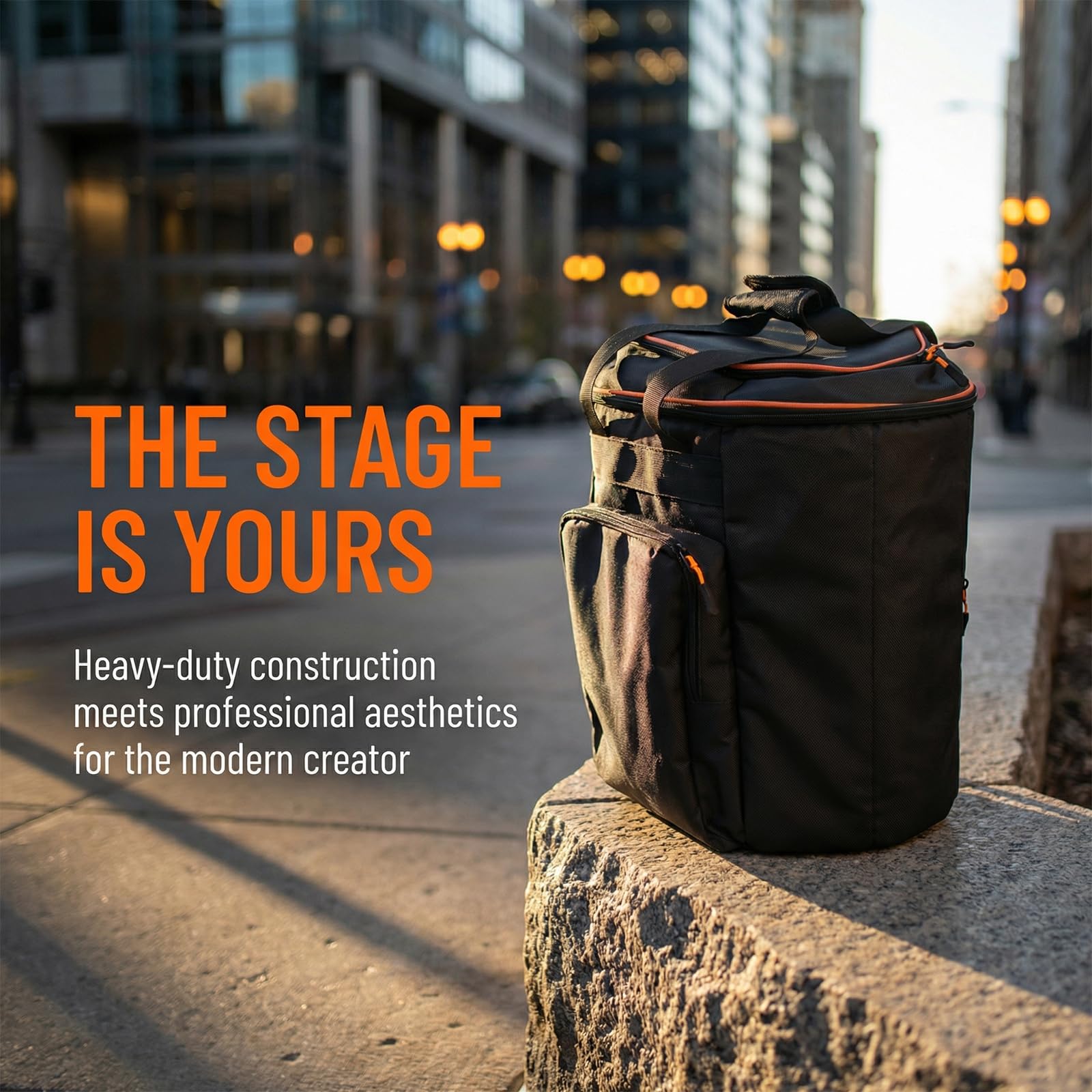 Tragetasche/Rucksack für JBL EON-ONE-Compact, das kompakte, wiederaufladbare All-in-One-PA-System. Tragbarer Lautsprecher, Schultertasche mit Seitentaschen für Zubehör.