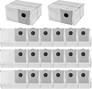 Ecovacs Deebot T90 PRO OMNI / X9S Pro Compatible Dust Bags, Multi-Layer Filtration Replacement Parts for Robotic Vacuum Cleaners, 20 Pack
