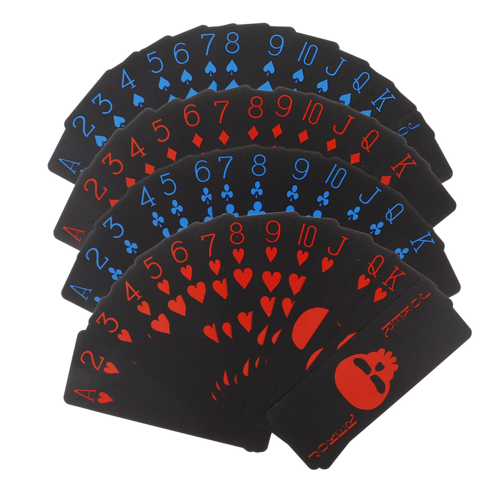 BESPORTBLE Carte Da Gioco Impermeabili in Pvc Nero Motivo Teschio Di Carte Da Poker in Plastica Per Adulti e All