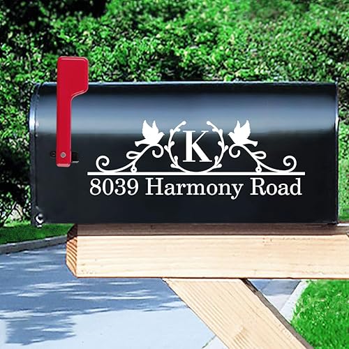 Calcomanías personalizadas con números de buzón, silueta de ciervo, vinilo reflectante de números de buzón, letreros de dirección de calle,