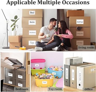 jhwsxtek 44 Pack Labels for Storage Bins, Adhesive Pockets, Index Card Pockets with Top Open for Loading, Clear Plastic Labels Holders for Organizing Storage Bins, Drawer, Library Card, 1x4.1 Inch