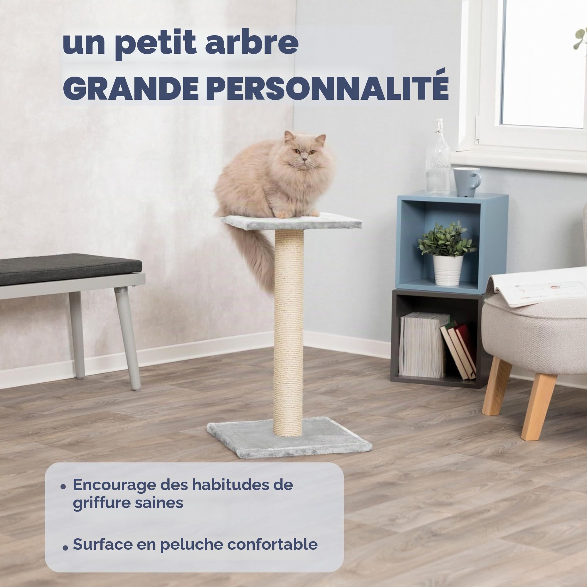 Trixie Arbre à Chat Espejo Gris Platinium 69 cm