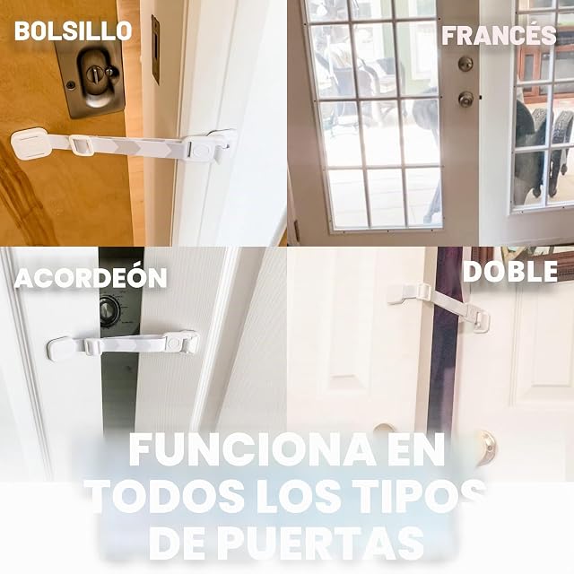 Foto 7 de 7 de Door Buddy - Bloqueo de Seguridad para Puerta a Prueba de Perros. Cierre Pestillo y Correa Ajustable…