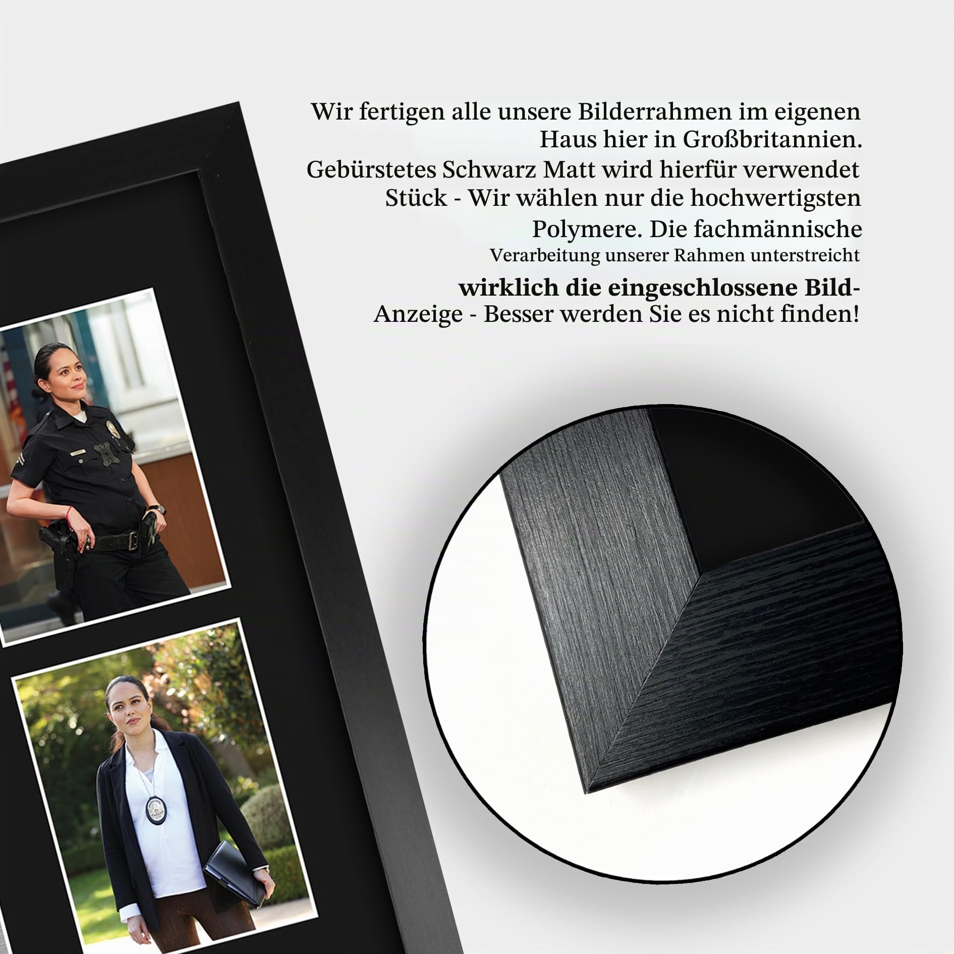 HWC Trading Alyssa Diaz The Rookie Angela Lopez Geschenke Gedrucktes Signiertes Autogramm Foto für Fans von Fernsehshows - A3 Gerahmt