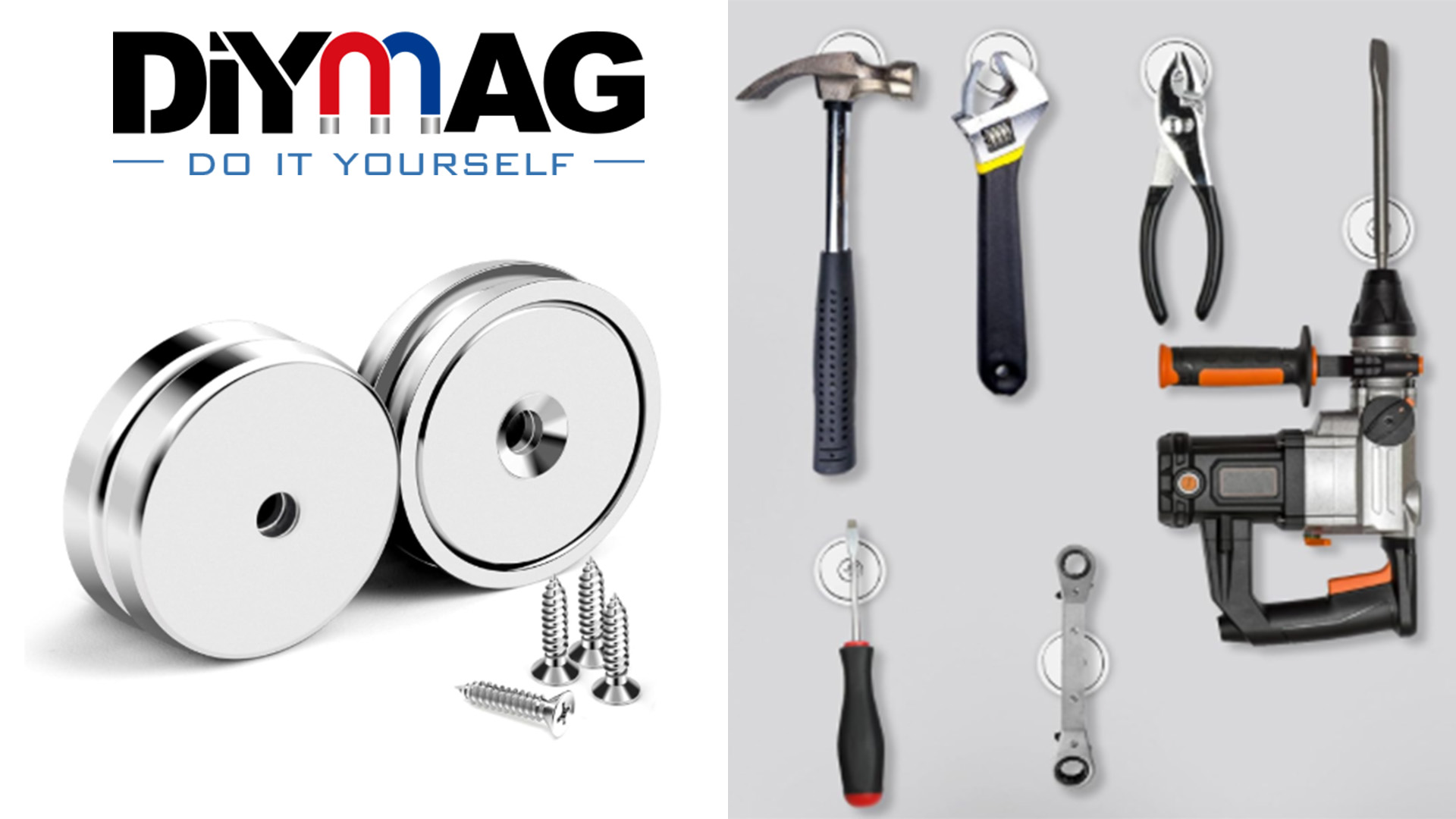 Image of DIYMAG Magnets with Countersunk Hole,0.78 Inch 40LBS 12 Pack