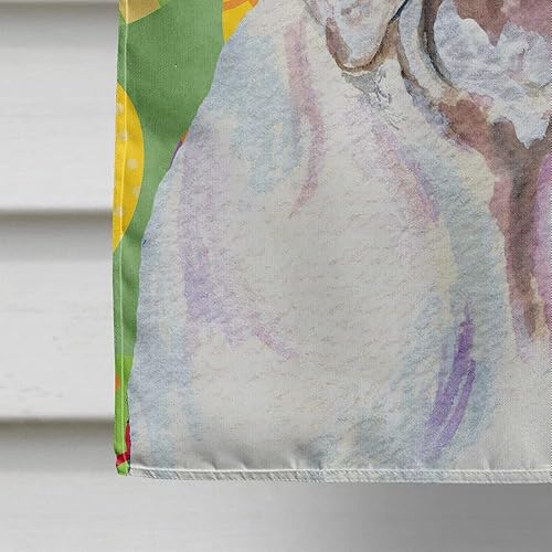 Miniatura 4 de Caroline's Treasures SS4829CHF Bulldog English Easter Eggtravaganza Flag Lienzo tamaño de casa, tamaño de casa, multicolor