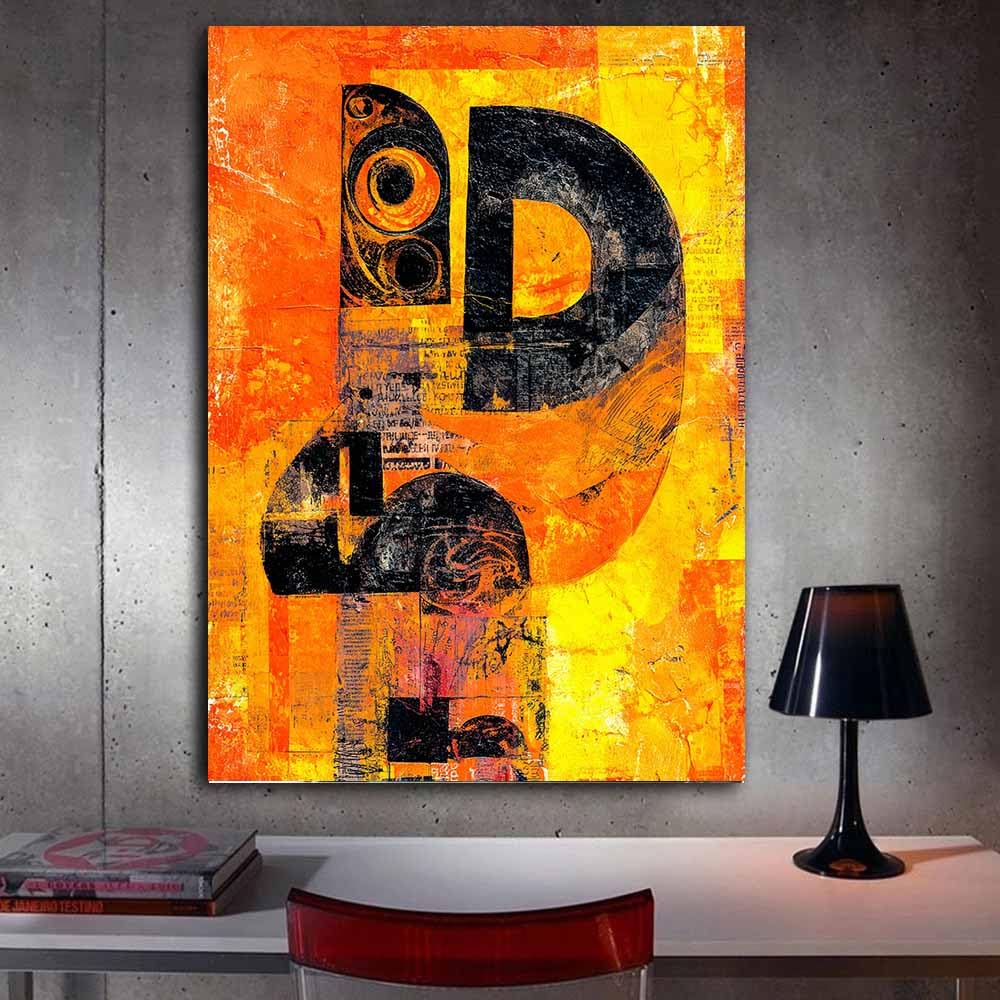 ZAMAEIU Płótno Decor druk artystyczny, złożone ciało, abstrakcyjne płótno fotograficzne, obrazy ścienne, dekoracja do sypialni, salonu, sztuka (żółta)-50 x 70 cm, oprawione