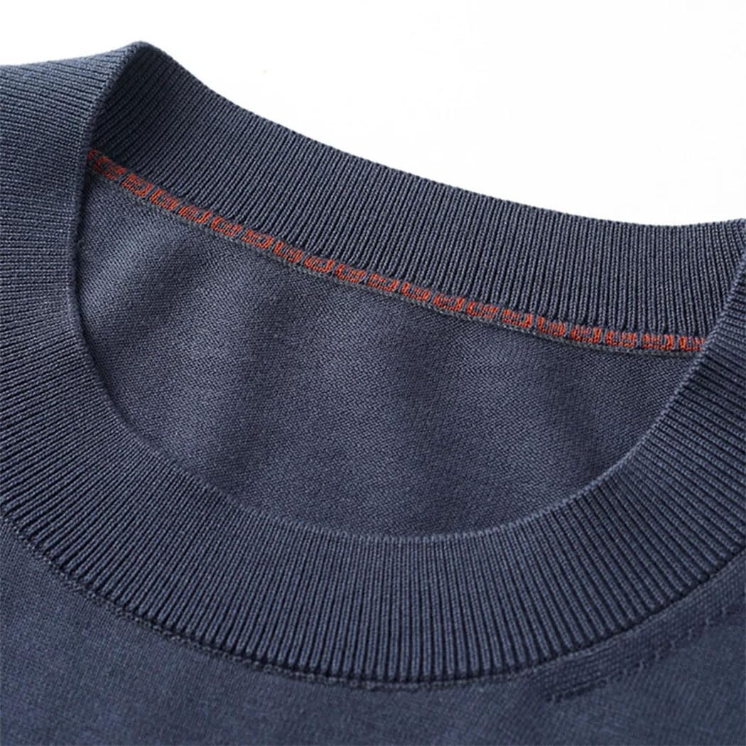 Męskie t-shirty jednokolorowa koszulka z dzianiny okrągły dekolt lekkie koszulki z krótkim rękawem