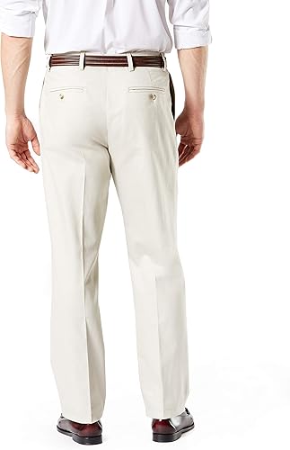 Vista 3 de Dockers Signature - Pantalones de algodón con ajuste clásico y plisados para hombre (tallas regulares y grandes y altas)