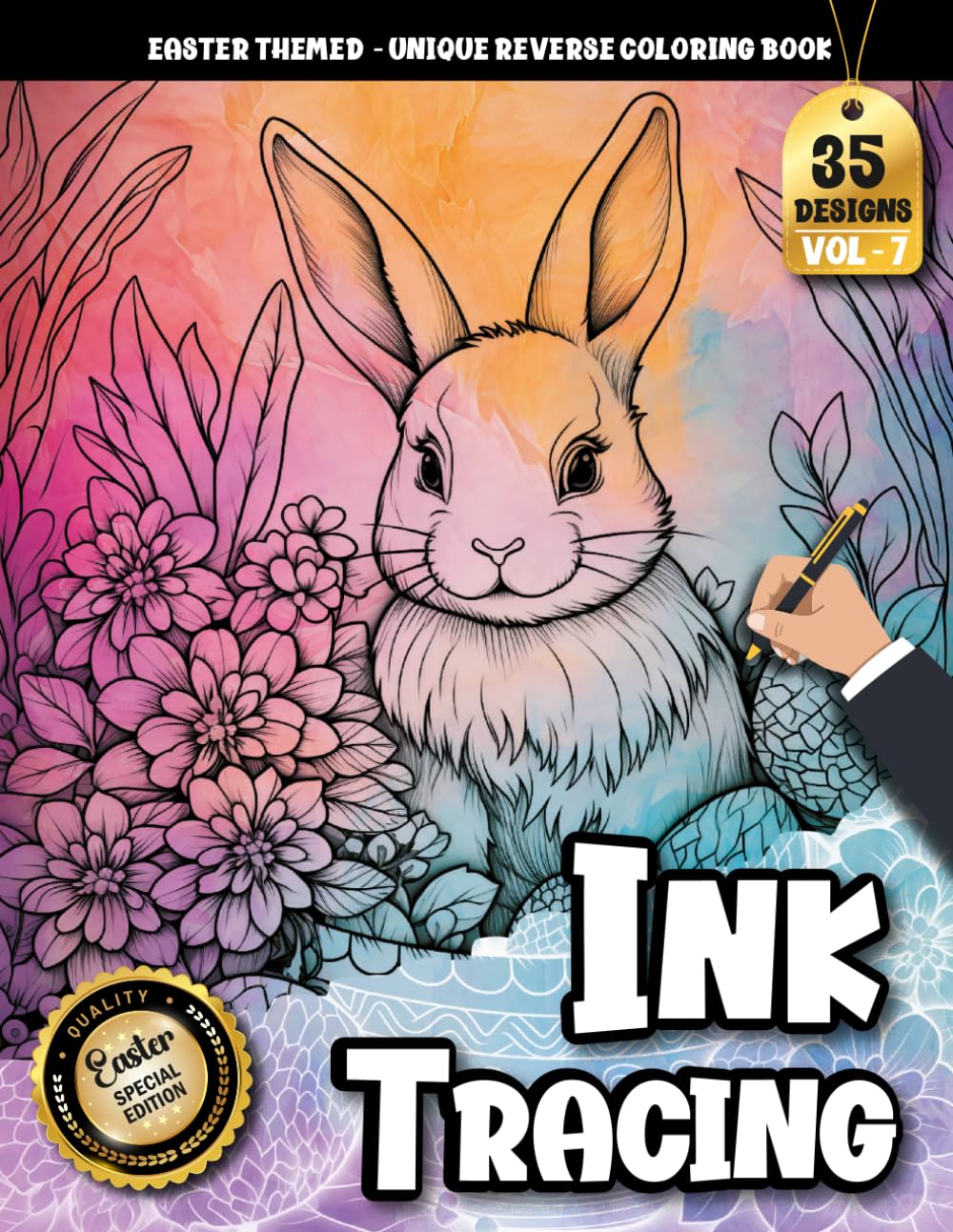 Ink Tracing Book For Adults: An Easter Bunny Reverse Tracing Coloring Book Filled with Spring Charm and Creative Calm (Easter Tracing Series)