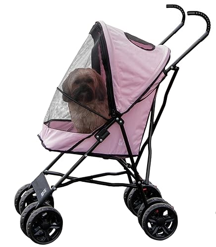 Miniatura 13 de Pet Gear Travel Lite Plus - Cochecito compacto, fácil de plegar, no requiere montaje, ruedas grandes para gatos y perros de hasta 15 libras, color
