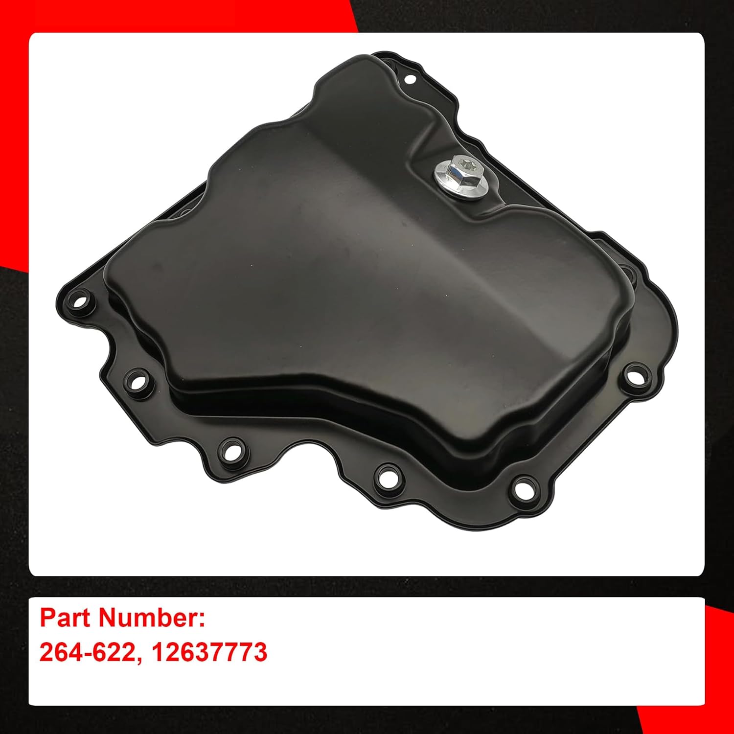 264-622 Lower Engine Oil Pan Sump with Drain Plug Compatible with Chevrolet Cruze Malibu Spark Volt 2016-2018 GMC Terrain 2018 Replace 12637773