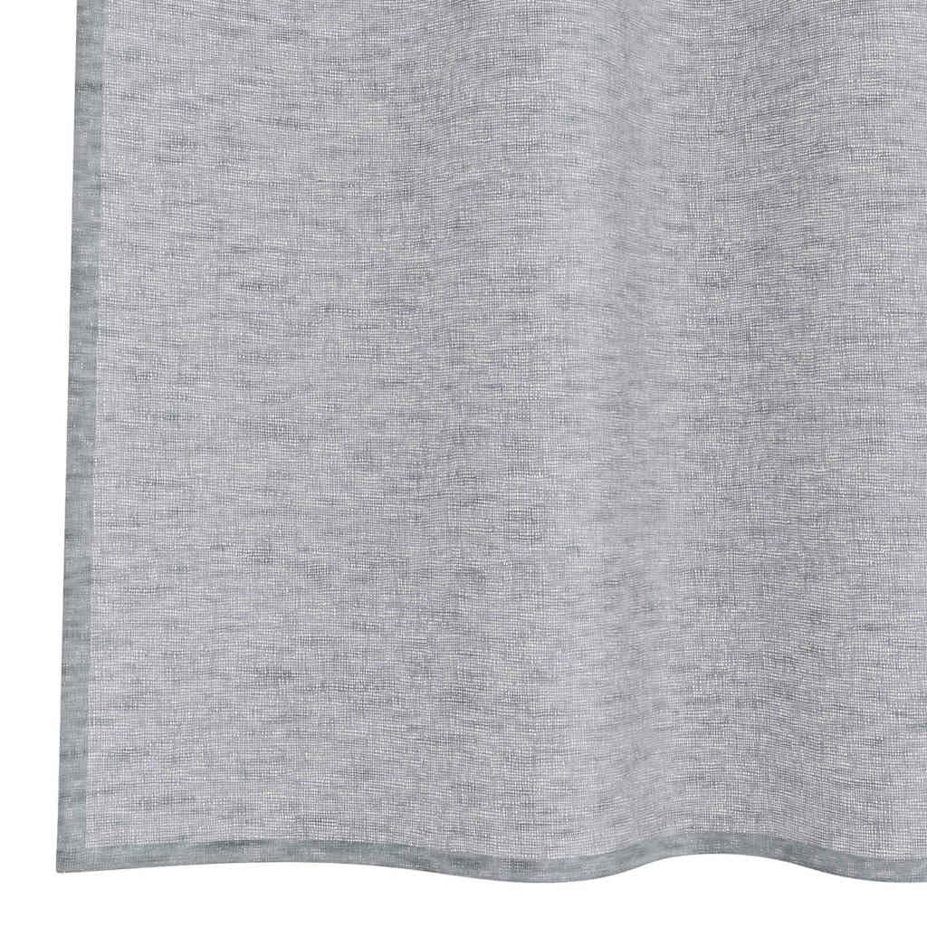 Set di 2 tende in voile grigio scuro, 260 x 140 cm, poliestere, trasparenti, per soggiorno, camera da letto, ufficio, protezione solare e filtraggio della luce delicato
