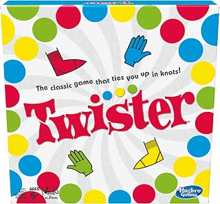 Hasbro Twister Classic Board Game - Hilarious Party Fun for Kids 6+, Families, Indoor Outdoor Active Play (2-4 Players)