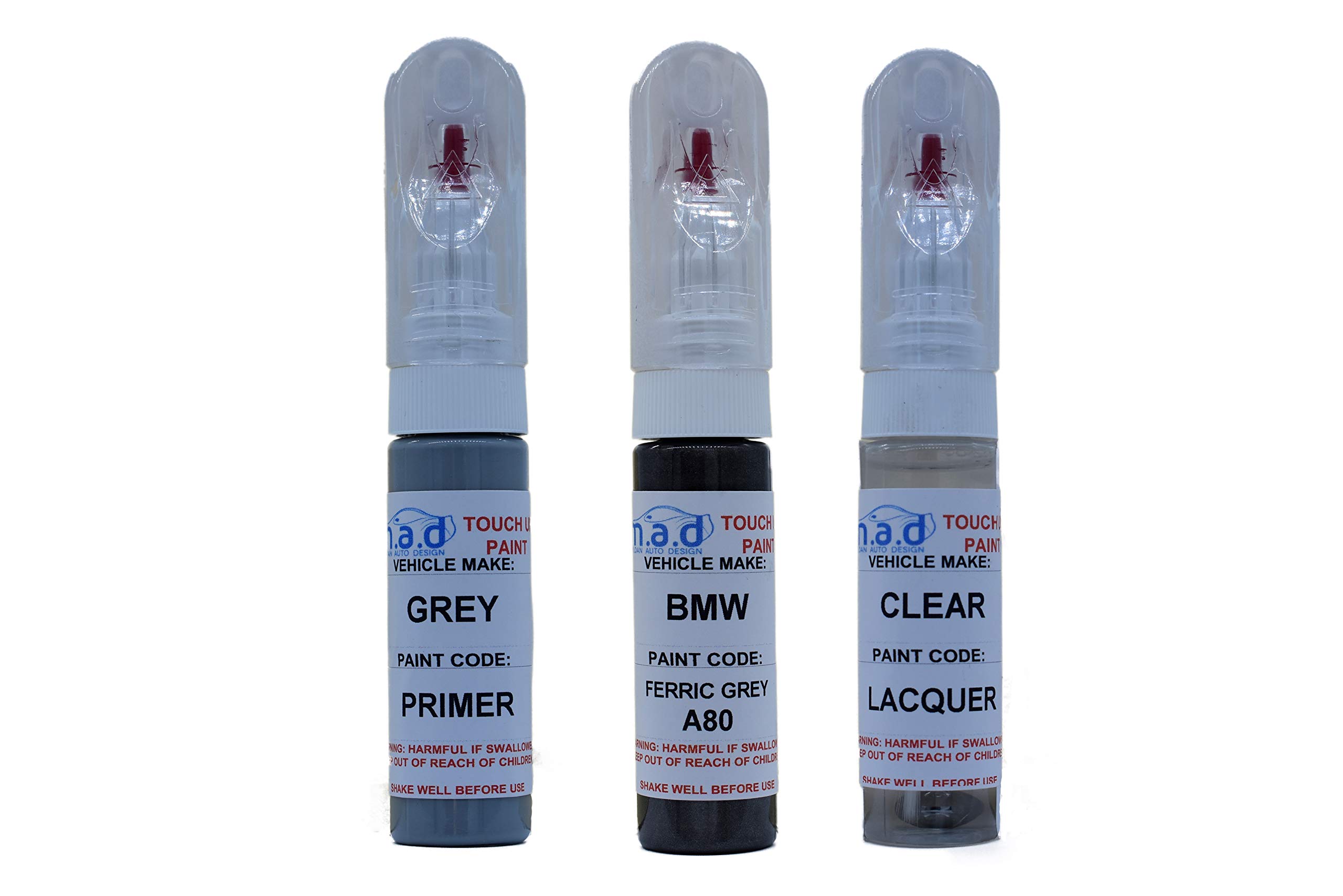 Madauto Grey Bmw Ferric A80 Alloy Wheel Touch Up Pen Paint Curb Scratch M Sport Pen Needle (Paint + Primer + Lacquer)