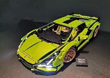 طقم إضاءة LED Shining Blocks لسيارة Lego 42115 Technic Lamborghini Sian FKP 37متضمن فقط طقم الإضاءة