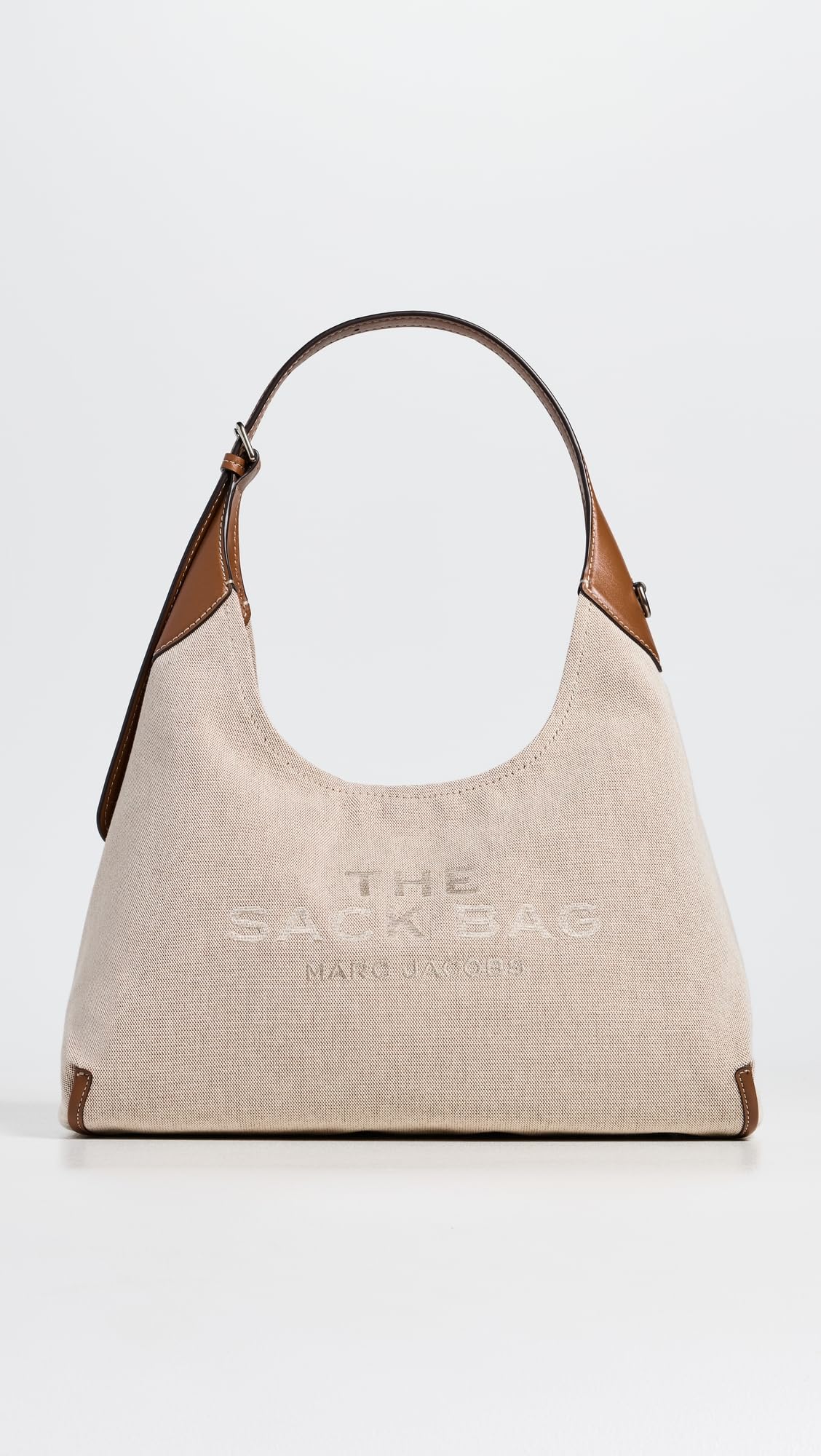 Marc Jacobs The Leather-Trim Canvas Belted Sack Bag
