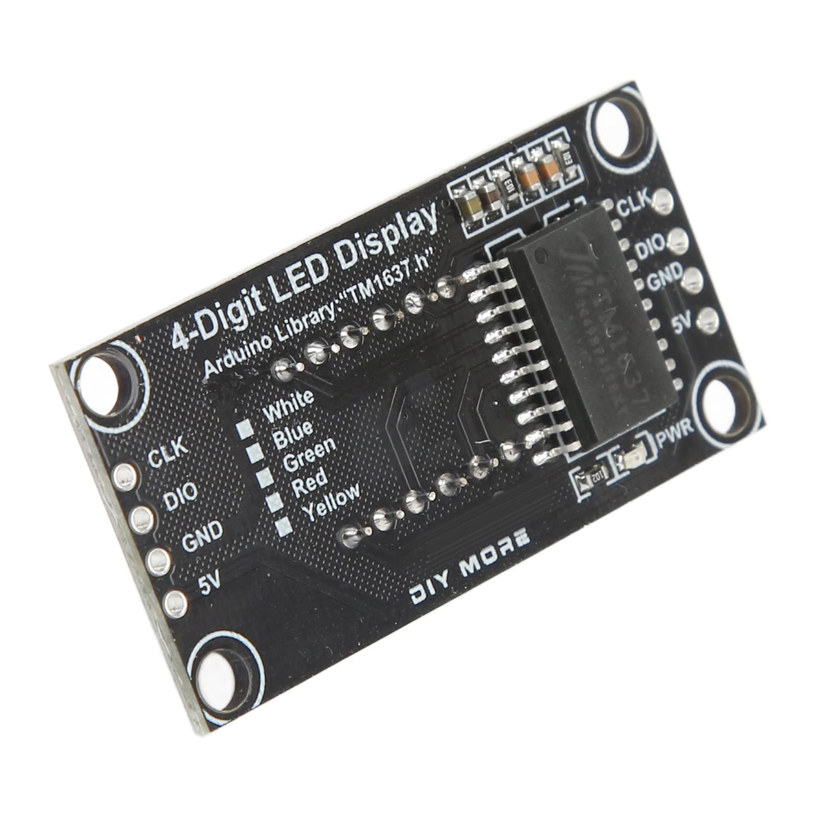 4 Sets Digital Tube Display, Digital LED Display Module Tube Module 5V LED Electrical Displays 4 Digit 7 Segment 0.36in TM1637 Drive Chip - View #6