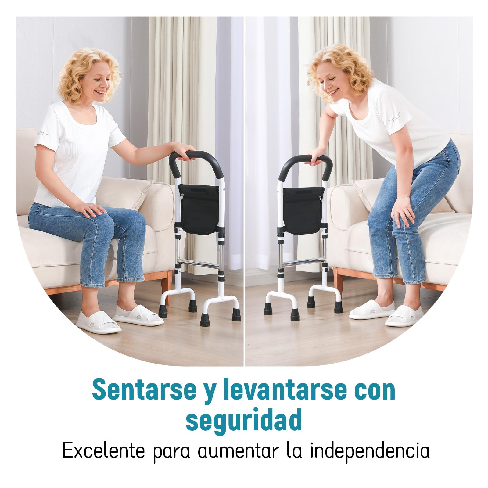 Ayuda para levantarse para personas mayores, ayuda para levantarse de la cama, el suelo del inodoro y el sofá – Estabilidad