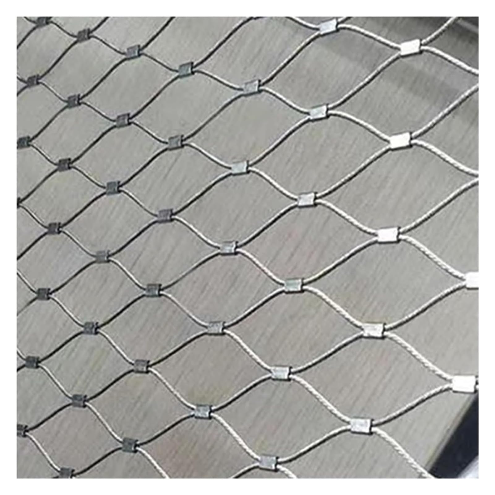Rete personalizzabile in acciaio inossidabile 304 per gabbia di pollame per animali - Rete flessibile di prevenzione delle cadute (10 cm/2 mm 1x30 m) - & Soluzione di sicurezza versatile