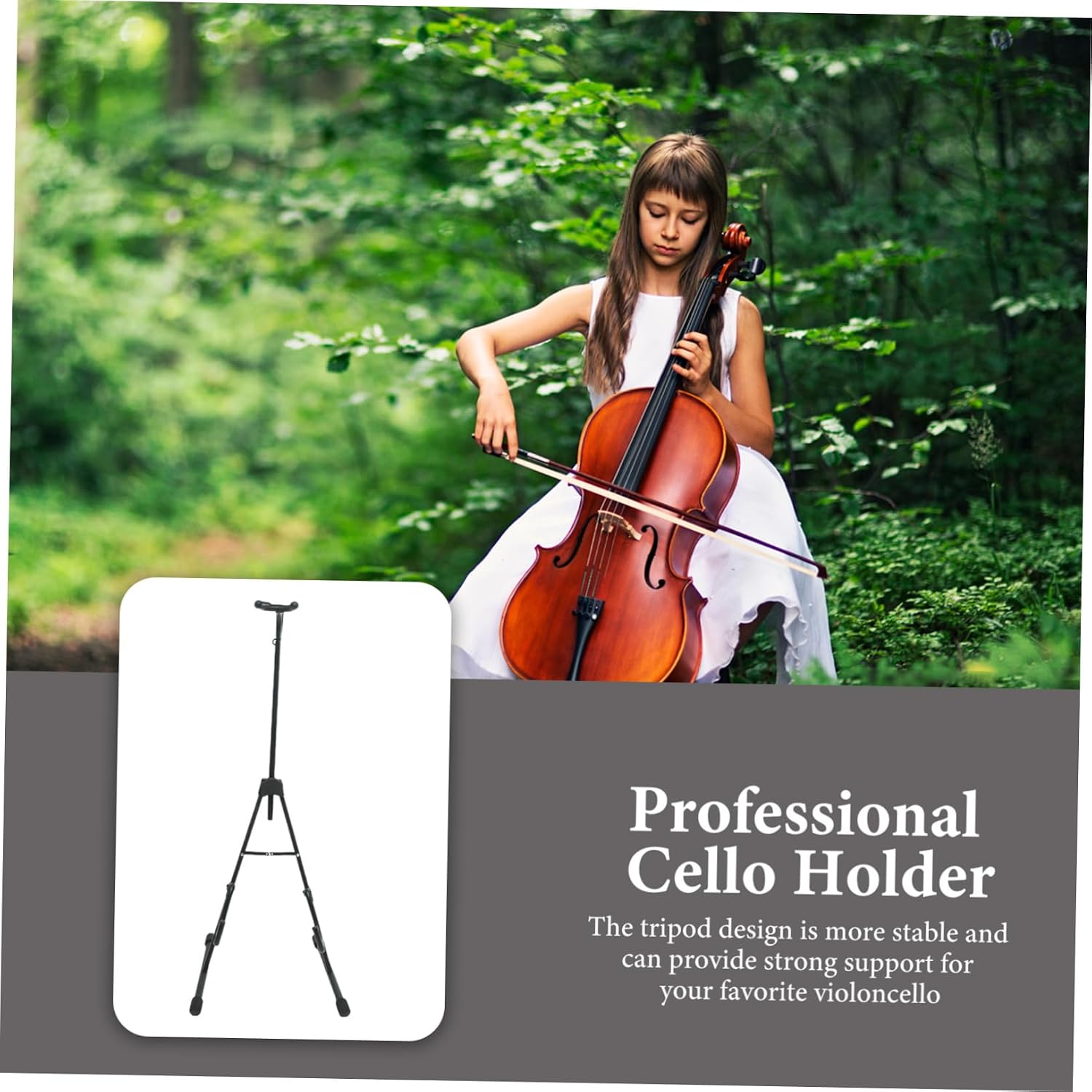 1pc Cello Stand Portable Music Stand Cello Bracket Violoncello Accessory