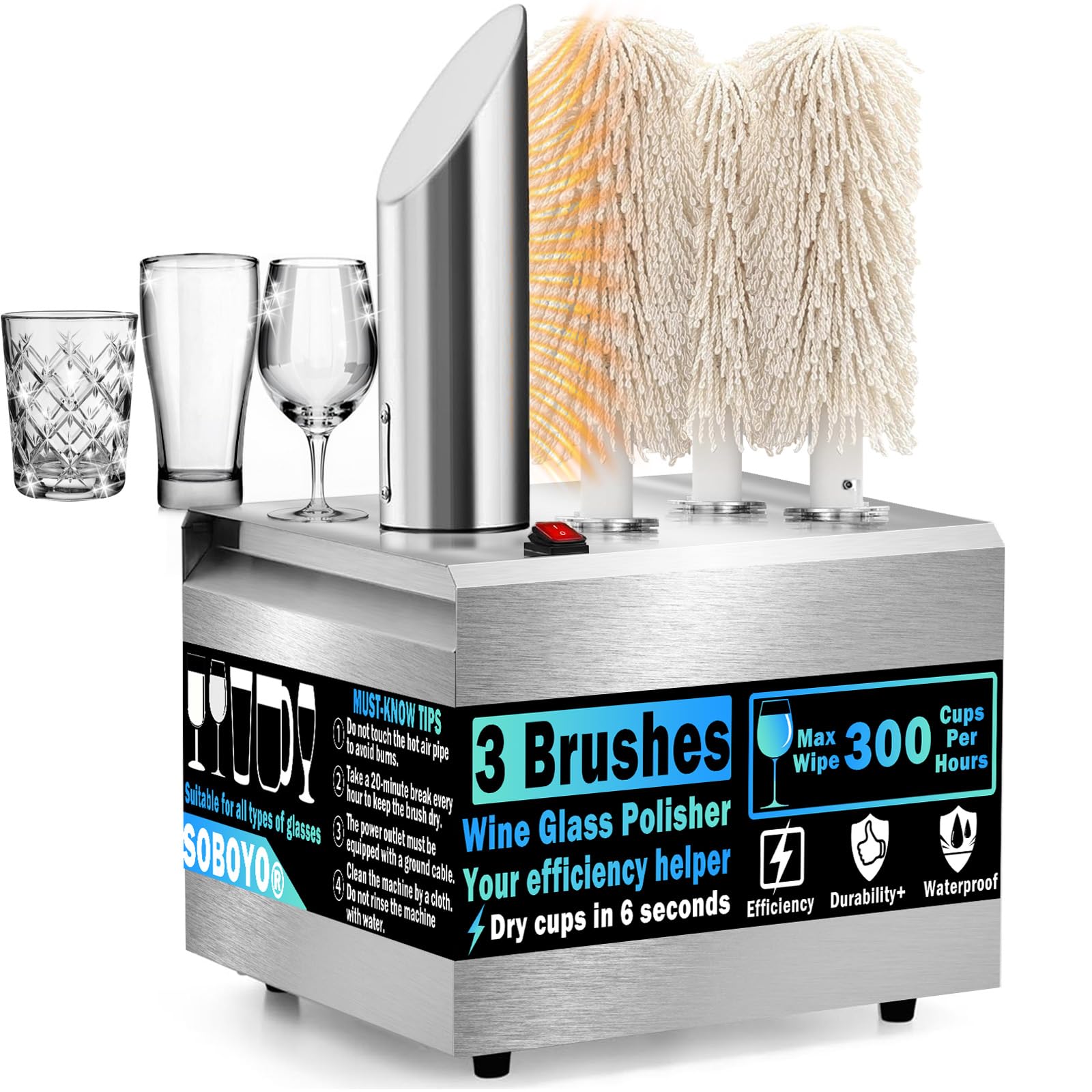 Wine Glass Polisher Machine