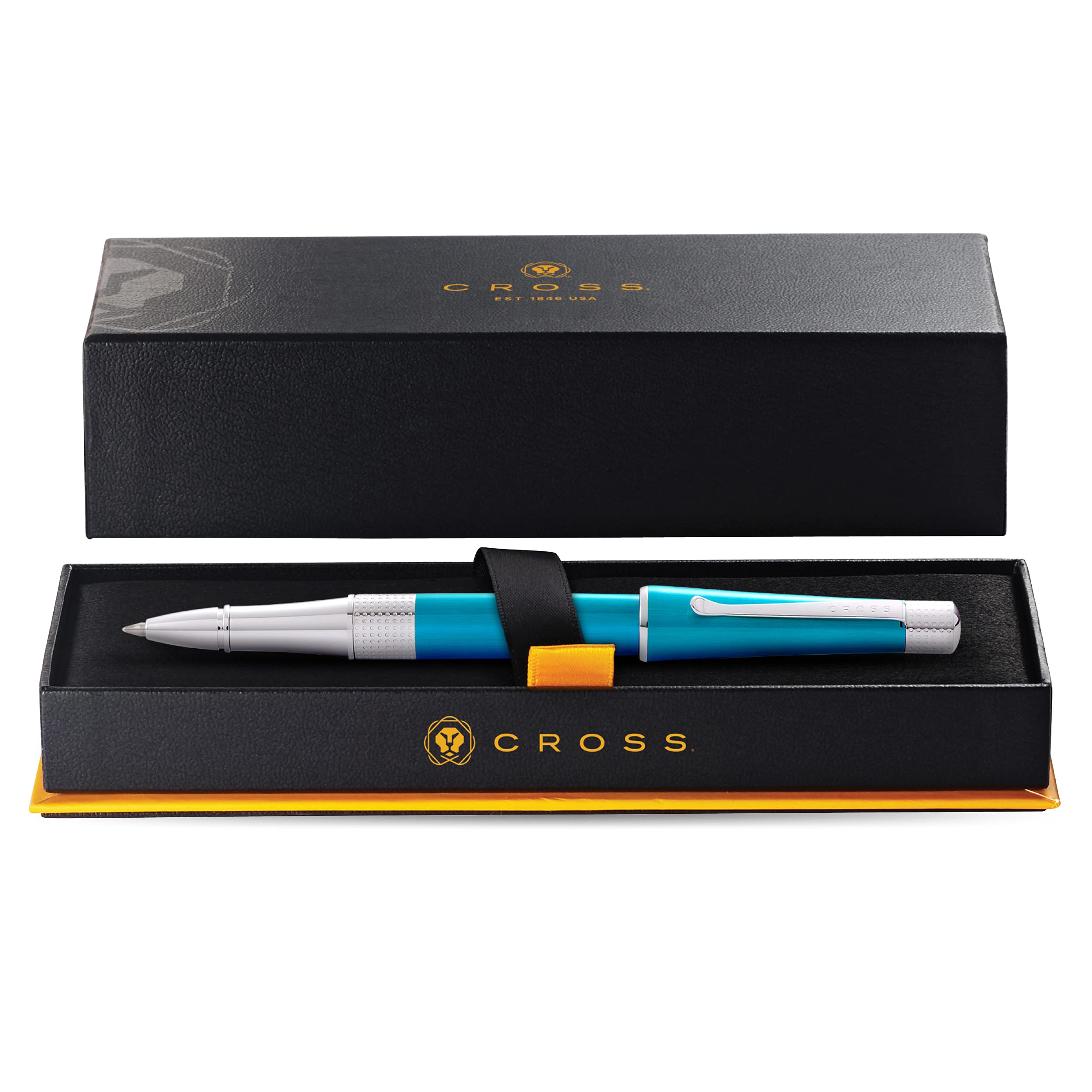 Cross Beverly Rollerball (Strichstärke M, Schreibfarbe: Schwarz, Premium Geschenkbox) Türkis
