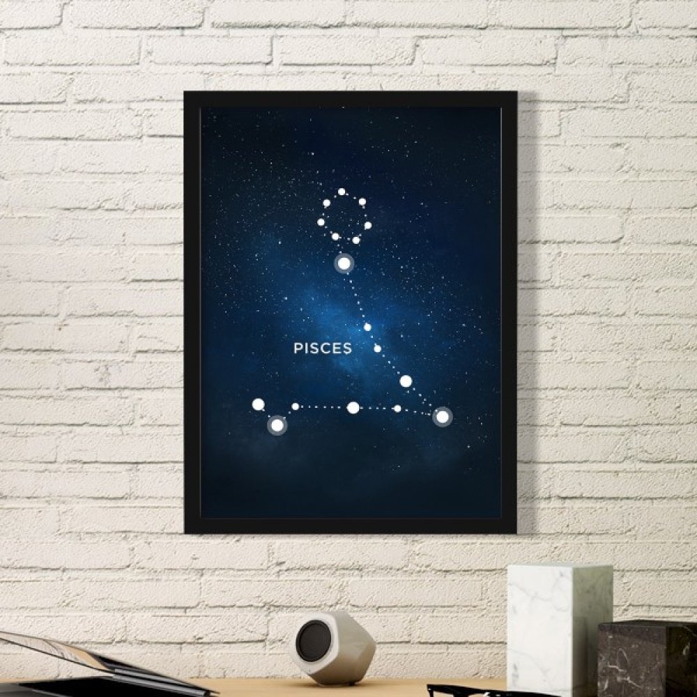 Cadre photo Poissons constellation : cadeau anniversaire astro original