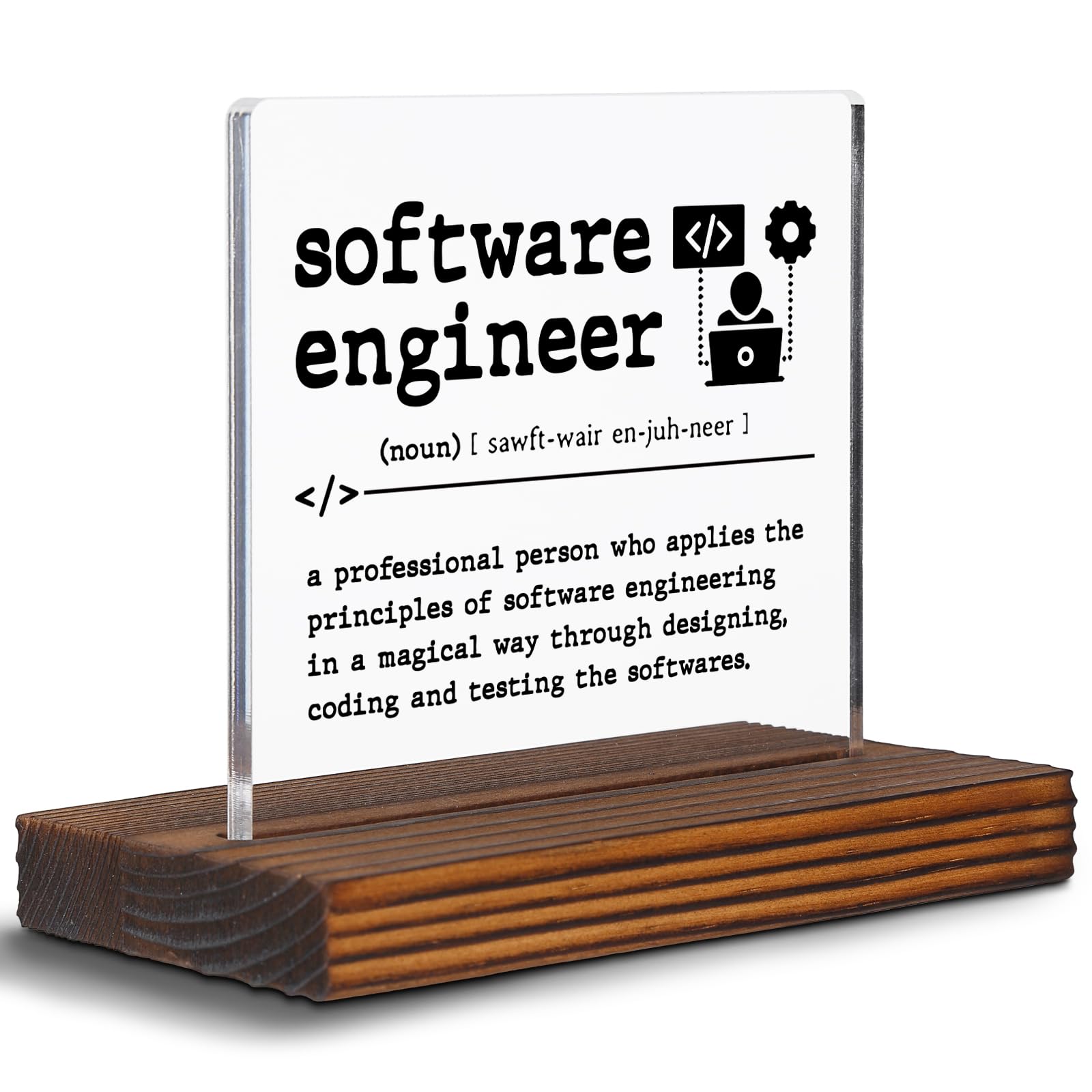 Bag Organizer Insert Funny Software Engineer Desk Sign - Work ...