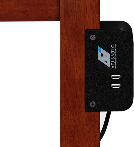 Miniatura 5 de AFI 48" Solid Wood Writing Desk - Sturdy Shaker Design - Home Office Desk, Laptop Computer Work Study Table with USB Charger Walnut