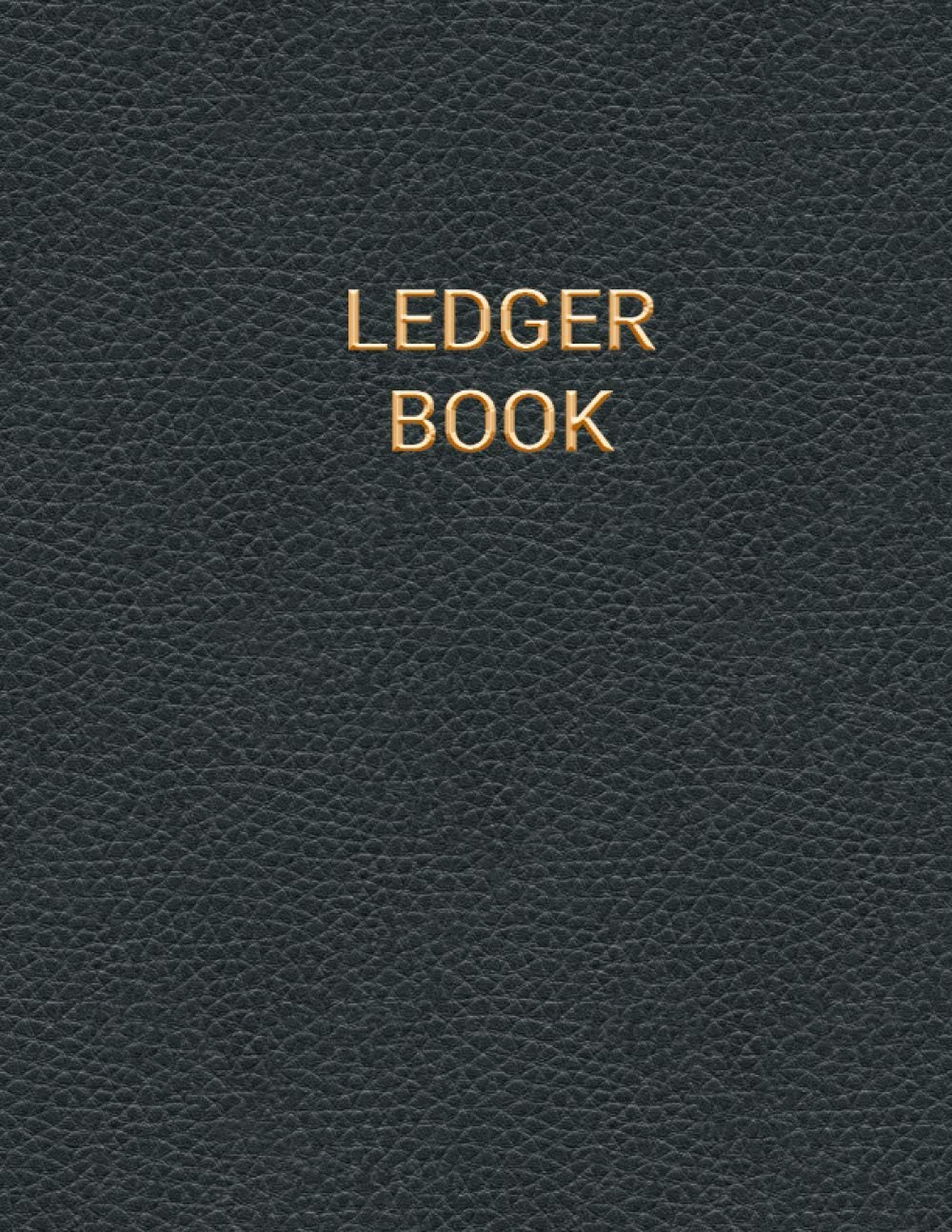 Ledger Book Black Leather Pattern Paperback: Accounting Ledger for Bookkeeping , Tracker logbook: 120 Pages : Size 8.5"x11"