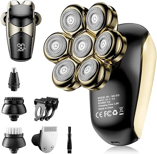 5-in-1 Men’s Electric Head Shaver Kit