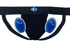 Vasectomy Jockstrap With 2-Custom Fit Ice Packs Active Athletic Supporters Elastic Waistband Testicular Jock Straps