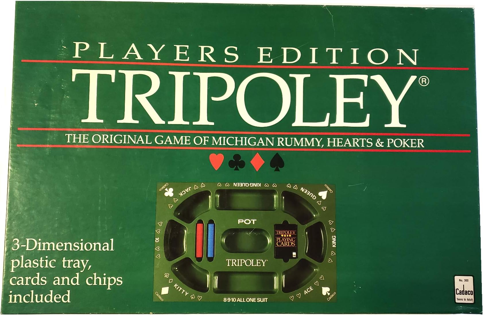 TRIPOLEY Vintage 1960 Edition Cadaco Michigan Rummy game