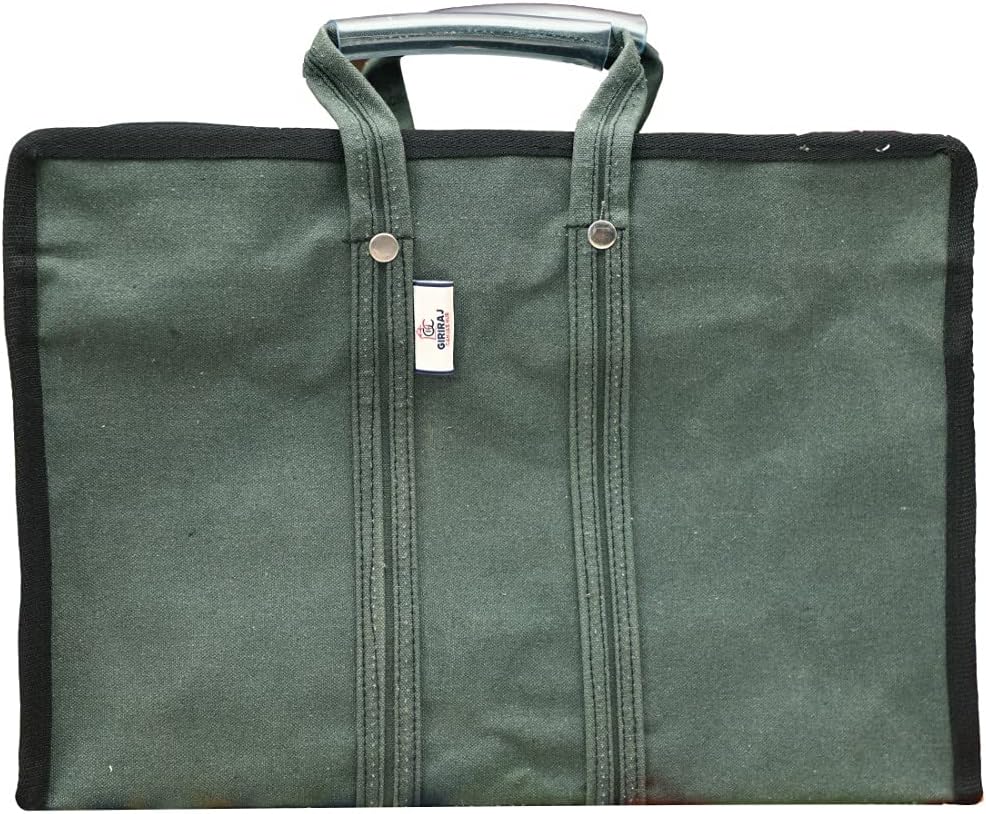 Super 45 no Grey Canvas Extra Heavy Tool Bag Electrician,Technician, Service Engineer,Mechanic,Plumber,Carpenter Tools Bag (2 Zipper Pockets Inside) 19"x13"x9" Inches