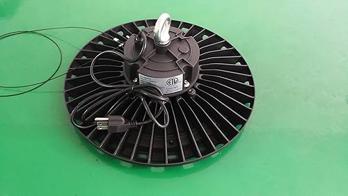 Miniatura 8 de Q QINGCHEN Luz LED UFO de 200 W de alta bahía de 5000 K, luz blanca diurna blanca con certificación ETL, accesorios de iluminación LED de almacén,